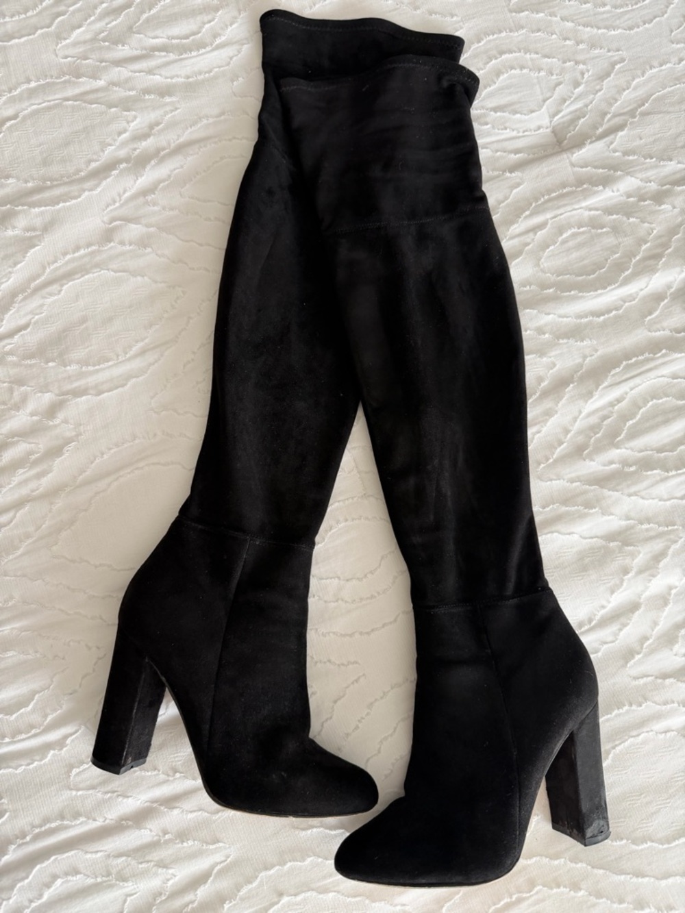 Aldo Black Over-the-Knee Block Heel Boots
